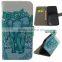 PU leather case for samsung galaxy S6 Edge,card holder case for samsung galaxy,elephant painting case for samsung