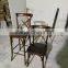 French style Antique color wood cross back bar chair
