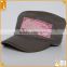 Good quality patch embroidered women army military hats caps