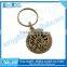 Antique gold metal key chain