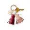 genuine leather Leather Tassel Key Chain fob
