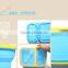 2 Blocks Lunch Box Kids Food Container Soup Cup Spoon Microwaveable Dinnerware Set