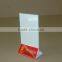 Acrylic double side menu holder wholesaler