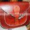 Red Leather Shoulder Bag/hand Made Pure Leather Bags/genuine Leather Satchel