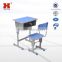 Modern style comfortable single student desk and chair with wooden desktop