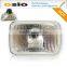 7 inch Square Galvanized Iron Semi Sealed Beam Auto Halogen Lamp Install H4 or HID H4 Xenon Bulb