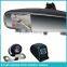 Auto dimming rear view mirror with 3.5 inch LCD monitor display and auto brightness adjustment