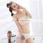 Ginie Bra white/nude/black A strapless bra with Wrapped chest/bust out