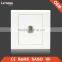 High quality frosted faceplate PC white double TV walll socket