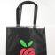 custom made black non woven shopping bag with logo print