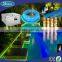 Hot Sell Custom pool designs fiber optic swimming pool with LED light projector and side glow fibers