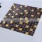 SMG12 Brown glass mosaic Swimming pool tile with gold line Bathroom wall mosaic