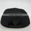 Fashion 5 panel snapback cap/hat black