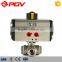 cf8 thread pneumatic ball valve 3 way for water