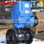 flange connection explosion proof WCB electric ball valve with handle wheel