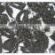 Latest design thin net embroidered sequin fabric, black flower embroidery sequin fabric textile for dress