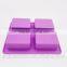 High quality cheap selling purple silicone 4 cavity soap molds