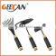 Cheap and high hardness wooden handle garden tool set with metal carbon steel head garden shovle rake fork garden tool sets