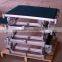 Powder coating steel panel carts with 3 uprights with 5" Coslon swivel castors