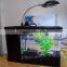 Mini USB Fish Tank With Multi-functions LED Light & Pen Container & Perpetual Calender USB Desk Aquariums With Lamp