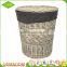 Wholesale best quality durable fabric decoration eco-friendly dirty clothes hamper cane wicker laundry basket with cover