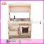 2017 new products purple small wooden toddler play kitchen for sale W10C264