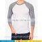 Plain 3/4 sleeve Baseball raglan t-shirts latest shirt designs for men 2015