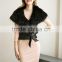 Aliexpress hot sale 2016 new high-grade leather splicing faux fur vest for woman