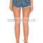 Hot Sale High Rise Custom Sexy Denim Shorts Women OEM Service