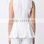 best selling girls white double layered ruffle blouse cheap price