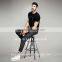 2016 wholesale 100% cotton black men's t-shirt with printing