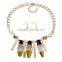 Europe and the United States fashion multiple big resin gems pendant necklace