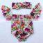 Baby Girl Flower Printed Romper Children Wear Clothes Baby Bodysuits