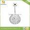 Hot selling AAA cubic zricon navel ring with low price