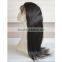 Natural Black Kinky Straight 100% Human Hair Full Lace Wig With Baby Hair