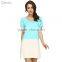 Qianxiu Blue White Short Beautiful Modal Nightgown