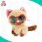 High quality long leg cat of plush big eyes cat toys