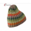 Green Rainbow Woman's Multi Beanie Winter Hats With Pure Acrylic