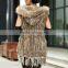 SJ095-01 Hot Sale Rabbit Fur Woman Hand Crochet Knit Fabric Jacket
