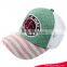 Fashion mesh trucker baseball cap with washed broken pre-curved visor