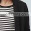 2016 Baiyimo striped texture women long black cardigan sweater
