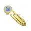 Custom Zinc Alloy Gold Casting Creative Bookmark for Wholeslae