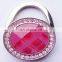 Fashion crystal handbag red stone bag hanger