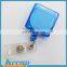 High quality cheap logo items decorative retractable plastic oval Badge Reels