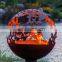 Custom metal sphere fire pits butterfly design fire ball