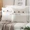 Home decorative Triple Button solid  linen Cushion pillow  Cover
