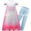 2020 Baby Girl Clothes set Summer For Children Clothing Girls Short Sleeves  Dress + Pants Kids Clothes set