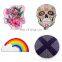 Fashionable Irregular Large 100% Cotton Microfiber Custom Beach Towel With Digital Skull Pattern