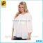 Plus size fashionable ladies blouse hot sale 100% cotton blouse for women