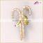Luxury Gold Candy Cane Crystal Bow Decorative Brooch For Wedding Jewelry                        
                                                Quality Choice